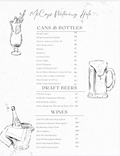 Minimalistic Bar Menu